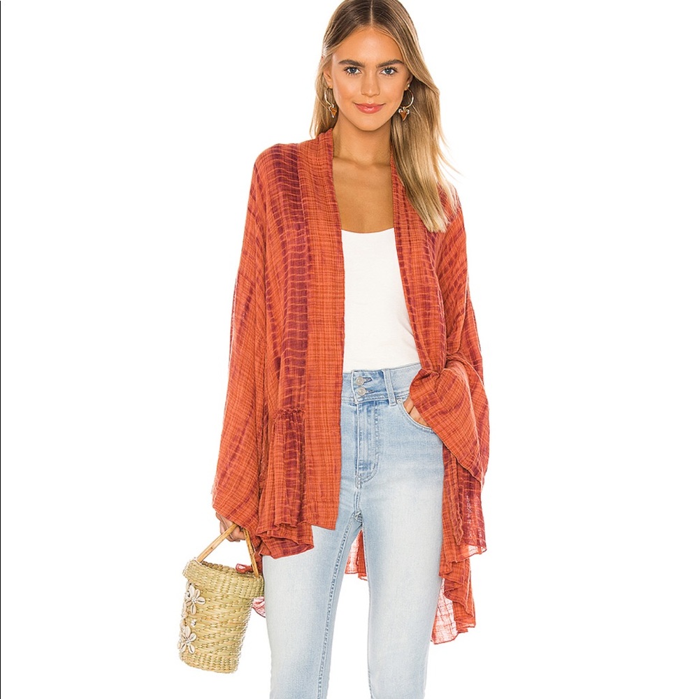 NWT Free People Sasha tie dye Kimono waist tie M/L
